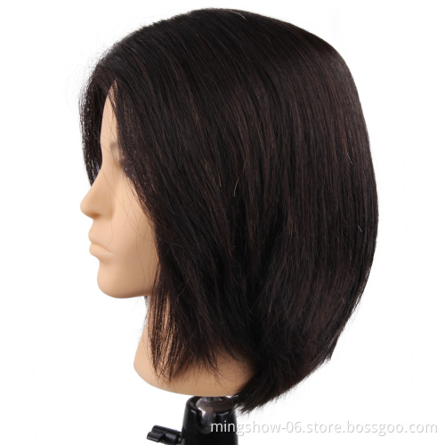 Cheap brown male man head mannequin with human hair